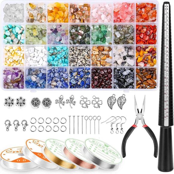 Jewelry Making Kits for Adults Women with 28 Colors Crystal Beads 1660Pcs Cryst